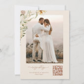 Watercolor Boho Wildblumen Brautparty Invitati Einladung (Rückseite)