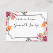 Watercolor Boho Wilde Blume Brautparty anzeigen Begleitkarte (Rückseite)