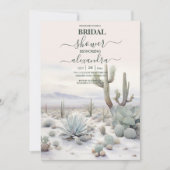 Watercolor Boho Wüste Mountain Brautparty Einladung (Vorderseite)