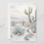 Watercolor Boho Wüste Mountain Brautparty Einladung (Rückseite)