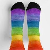 Watercolor Bold Colorful Cute Socken (Oben)