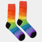Watercolor Bold Colorful Cute Socken (Rechts)