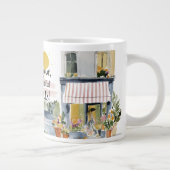 Watercolor Bonjour Beautiful Paris Jumbo-Tasse (Rechts)