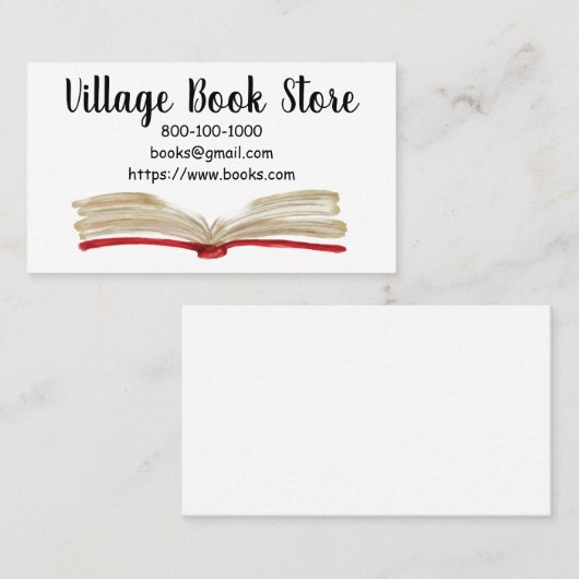 WATERCOLOR BOOK Visitenkarte (Vorne/Hinten)