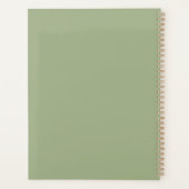 Watercolor Books and Plants Personalized Planner Planer (Rückseite)