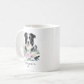 Watercolor Border Collie Kaffeetasse (Vorderseite Links)