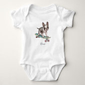 Watercolor Boston Terrier Baby Bodysuit Baby Strampler (Vorderseite)