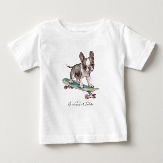 Watercolor Boston Terrier T - Shirt (Vorderseite)