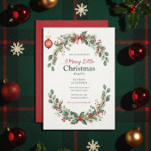 Watercolor Botanical Christmas Invitation Einladung