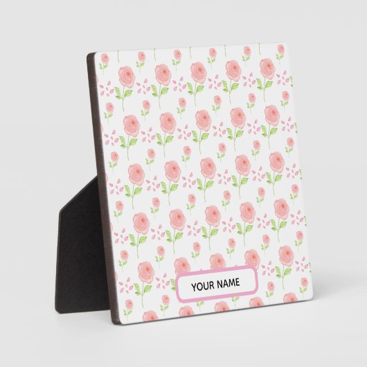 Watercolor Botanical  Floral Pattern Planner Fotoplatte (Vorderseite)