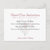 Watercolor Botanical Heart Bread Care Instructions Dankeskarte (Vorderseite)