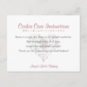 Watercolor Botanical Heart Cookie Care Bakery Dankeskarte (Vorderseite)