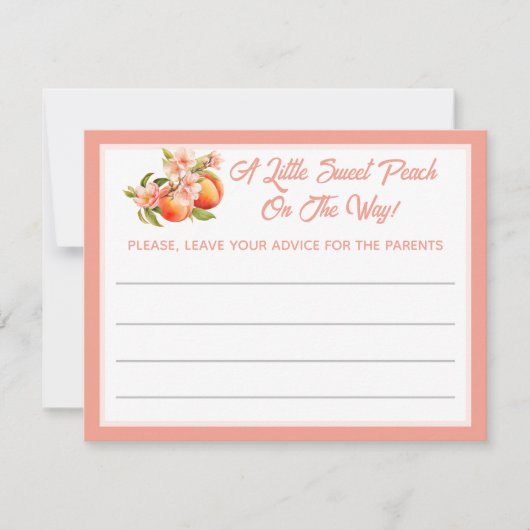 Watercolor Botanical Peach Parent Advice (Vorderseite)