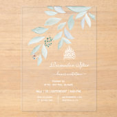 Watercolor Botanical Ramadan Iftar Acryleinladungen (Vorderseite)