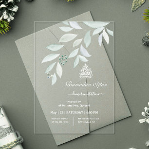 Watercolor-Botanical-Ramadan-Iftar-Einladung Acryleinladungen