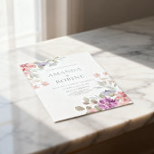 Watercolor Botanical Wedding Invitation Einladung