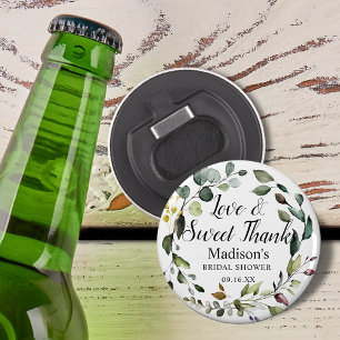 Watercolor Botanische Grünkränze Dankeschön Flaschenöffner