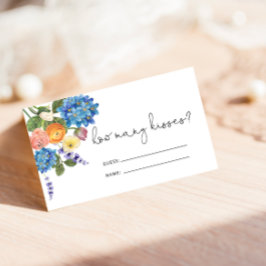 Watercolor Bouquet rät wie viele Kisses Cards Begleitkarte