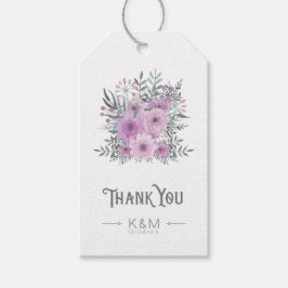 Watercolor Bouquet Vielen Dank Lilac ID654 Geschenkanhänger