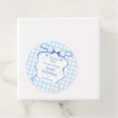 Watercolor Bow Blue Baby Boy Dusche Vielen Dank Geschenkanhänger (Beispiel)