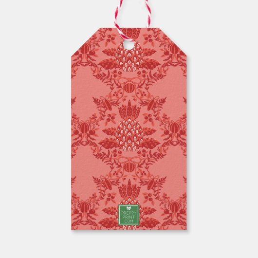 Watercolor Bow Mistletoe Weihnachten Geschenkanhänger (Rückseite)