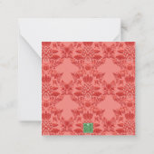 Watercolor Bow Mistletoe Weihnachten Mitteilungskarte (Rückseite)