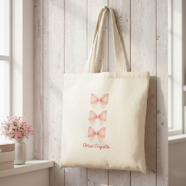 Watercolor Bows Tote Bag Tragetasche