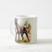 Watercolor Boxer Dog Kaffeetasse (Vorderseite Links)
