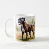 Watercolor Boxer Dog Kaffeetasse (Links)
