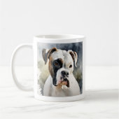 Watercolor Boxer Dog Kaffeetasse (Links)