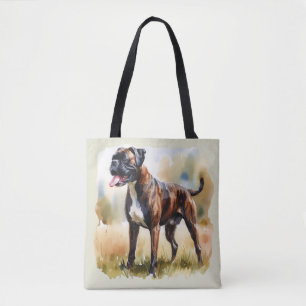 Watercolor Boxer Dog Tasche