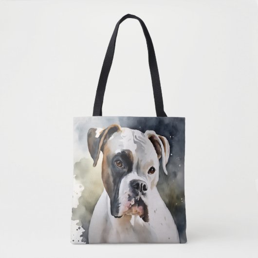Watercolor Boxer Dog Tasche (Vorderseite)