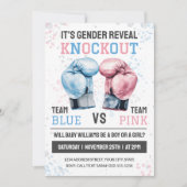 Watercolor Boy oder Girl Boxing Geschlechter-Enthü Einladung (Vorderseite)