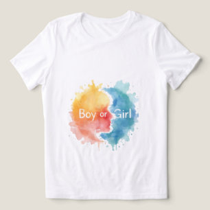 Watercolor Boy oder Girl Geschlecht Enthüllungs-Pa Tri-Blend Shirt