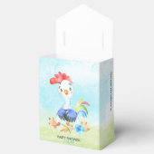Watercolor Boy Rooster Baby Showfarm Geschenkschachtel (Geöffnet)