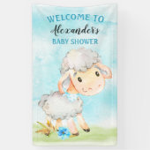 Watercolor Boy Sheep Baby Showfarm Banner (Vertikal)