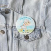 Watercolor Boy Sheep Baby Showfarm Button (Beispiel)