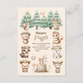 Watercolor Boy Woodland Diapper Raffle Begleitkarte (Vorderseite)