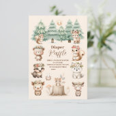 Watercolor Boy Woodland Diapper Raffle Begleitkarte (Stehend Vorderseite)