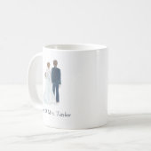 Watercolor-Braut u. Bräutigam-gerade verheirateter Kaffeetasse (Vorderseite Links)