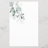 Watercolor Brautparty Bingo Spielkarte Flyer (Hinten)