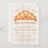 watercolor bread Bun in the Oven Baby Shower Einladung (Vorderseite)