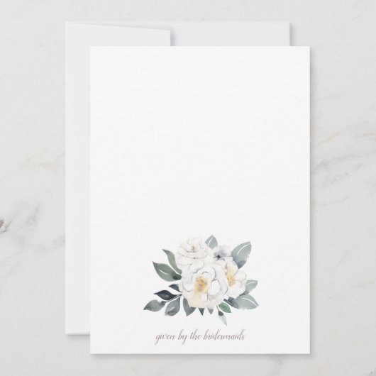 Watercolor Bridal Brunch Bouquet Einladung (Rückseite)