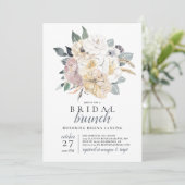 Watercolor Bridal Brunch Bouquet Einladung (Stehend Vorderseite)