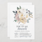 Watercolor Bridal Brunch Bouquet Einladung (Vorne/Hinten)