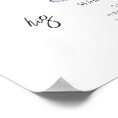 Watercolor | Bride & Groom Signature Drink Poster (Ecke)