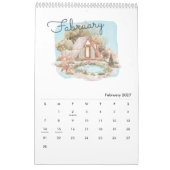 Watercolor Bright & Cheerful 2026 Planer Kalender (Feb 2027)