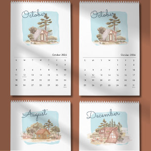 Watercolor Bright & Cheerful 2026 Planer Kalender