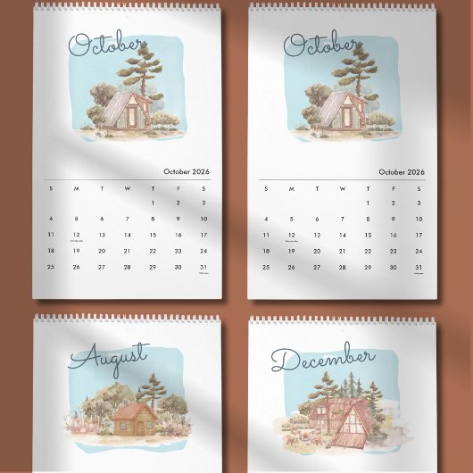Watercolor Bright & Cheerful 2026 Planner Kalender