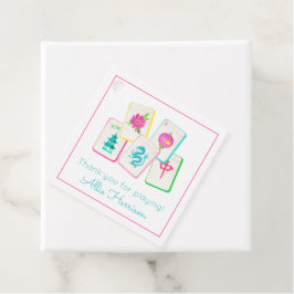 Watercolor Bright Mahjong Tiles Geschenkanhänger